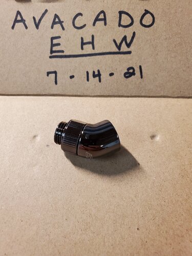 More information about "Swiftech 45° Swivel Elbow Lok-Seal Adapter - Chrome Black"